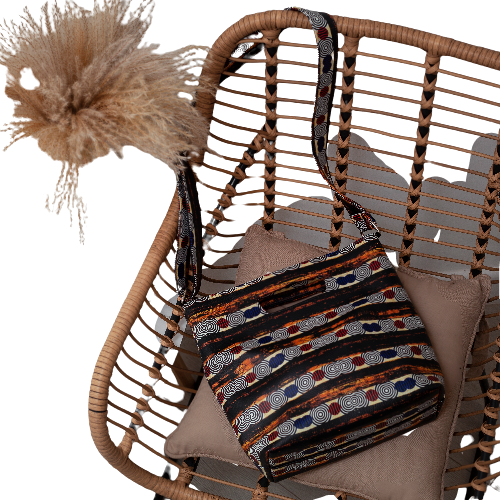 Mgomba print leather handbag