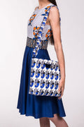 Natisha print leather handbag